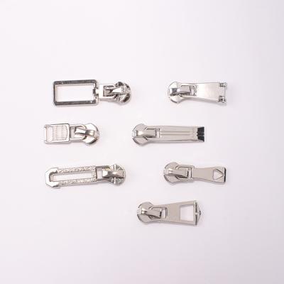 China Other 3#5#8#Metal Zipper Head Spot Metal Zipper Slider Bag Coat Coat Shoes Zinc Alloy Main Tag Platinum Silver Pull Head Pull Tag In Stock for sale