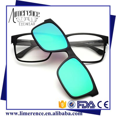 China Ultem Glass Fashion Sunglasses Best Quality TR90 Glass Detachable Frame Polarized Sun Glass Magnet Sunglasses With Magnetic Clip On Glalasses for sale