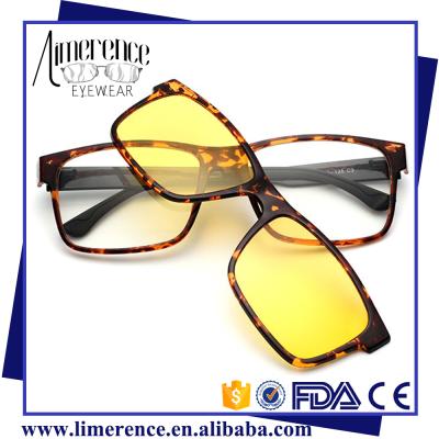 China Fashion Sunglasses Magnet Sunglasses Clip On Polarized Glasses With On Clips Magnetic Computer Eyewear Glasses With Anti Radiation Glass for sale