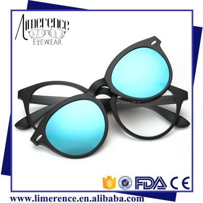 China Fashion Sunglasses Anti Glare Computer Glasses Polarized Clip On Bluelight Sun Glasses Removable Sunglasses Ultem With Magnetic Clip On Glasses for sale