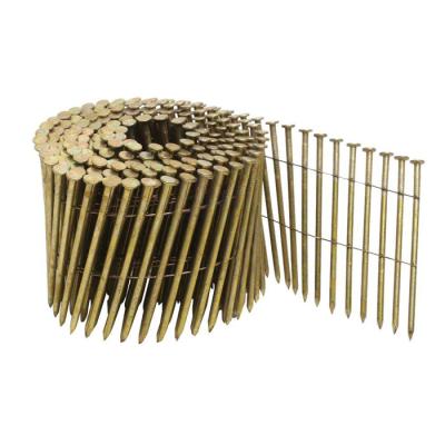 China 15 Degree Flat Wire Welded Coil Roofing Nails for sale