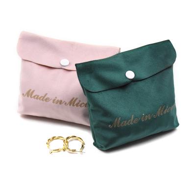 China Eco-friendly soft velvet bag buckle girls lipstick bag sanitary napkin jewelry storage Pocuh Mini Beauty Bag for sale