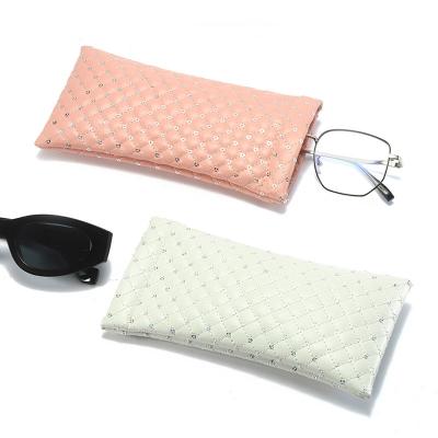 China New Fashionable Optical Glass Sunglasses Bag Portable Cell Phone Pouch PU Glass Case Sunglasses Storage Bag Wallet Storage Leather Case for sale