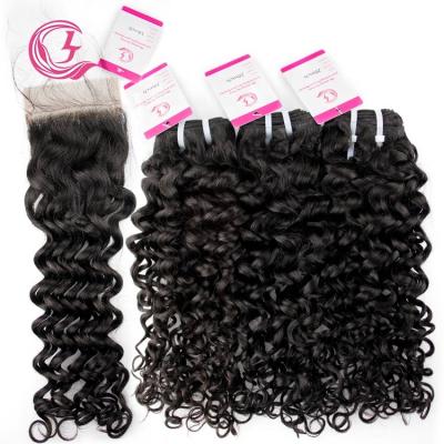 China CLJhair China Italian Curl Hair Factory, Ready To Italian Curl Ship Raw Indian Hair Bundles With Lace Closure for sale