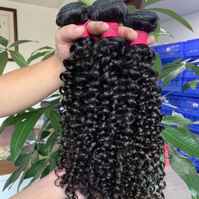 China Burmese Kinky Curly Bouncy Curly Hair Bundles, Pixie Curls Human Hair With Closure, 100% Kinky Curly Hair Extentions for sale