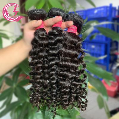 China Deep Wave Mink Brazilian Hair Vendor, Genuine 100% Human Hair Grade 12A Cuticle Aligned Quality Hair Bouncy Curly Bundles for sale