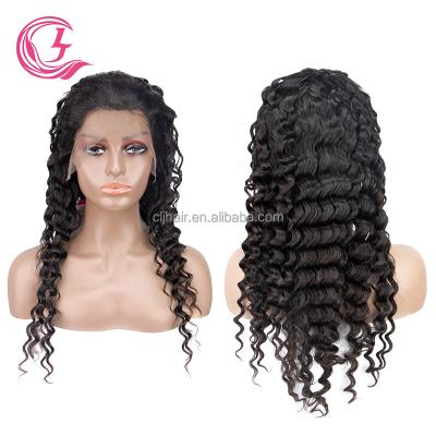 China CLJhair Best Quality Super Virgin Deep Wave Brazilian Remy Mink Bouncy Hair Deep Wave Lace Front Wig Human Hair Wigs for sale