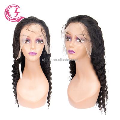 China Gluless Custom 150 Density Curl Top Sellers CLJhair Wave Frontal Wig 30 Inch Deep Thin Transparent Lace Part Wig for sale