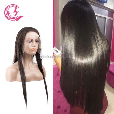 China Cljhair Cheap Brazilian Wave Hair Swiss Grade Silky Straight Unprocessed Virgin 10A Wig 40 Inch Long Length Lace Front Wig for sale