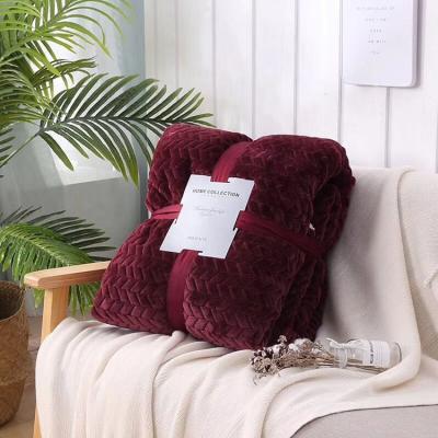 China Simply Ready To Ship Printed Square Flannel Fleece Throw Sherpa Blanket for sale