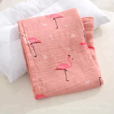 China Super Soft Organic Bamboo Muslin Anti-pilling Wrap For Newborn Baby for sale