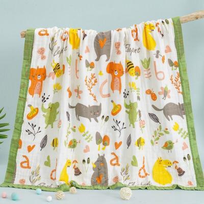 China Gauze Organic Cotton 100% PORTABLE 6 Layer Muslin Blankets for sale