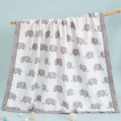 China Gauze Organic Cotton 100% PORTABLE 6 Layer Muslin Wrap Blankets for sale