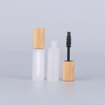 China Eco Friendly 10ml Makeup Mascara Frosted Clear Glass Empty Tube With Nylon Brush for sale