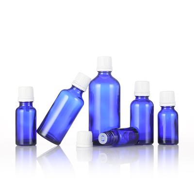 China Personal Care Perfume Essential Oil Bottles Color Dropper Bottles Blue Oil Bottles for sale