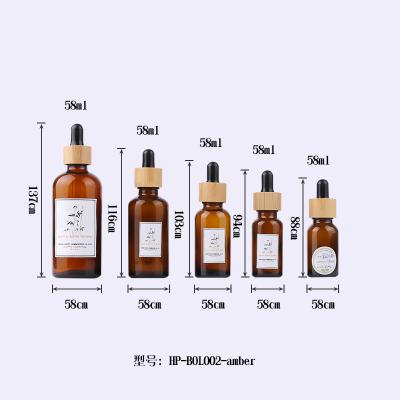 China 10 20 50ml Cosmetic UV Proof Amber Glass Oil Dropper Bottle With Tamper Evident Dropper for sale