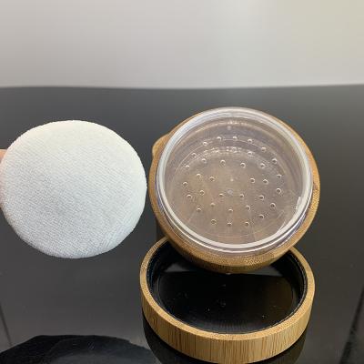 China Recyclable 30 g Women Beauty Makeup Loose Powder Bamboo Bamboo Compact for sale