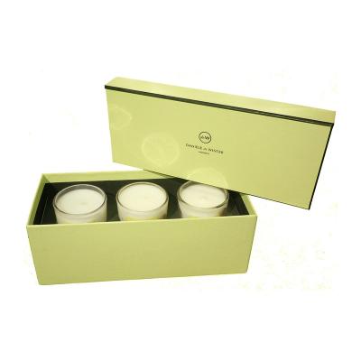 China Handmade Custom Popular Design Cardboard Candle Boxes Candle Jars With Lids Holder Packaging Boxes for sale