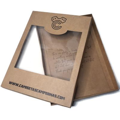 China Handmade Cheap Custom Logo Printed Packaging Clothing Costum Logo T-shirt Paper Box for sale