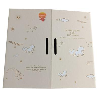 China Handmade Custom Luxury Recycle Paperboard Cosmetic Gift Handmade Folding Packaging Paper Box With Ribbon for sale