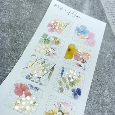 China Hot Selling Waterproof Matte Golden Foil Stickers Sheet Premium Custom Made High Quality for sale