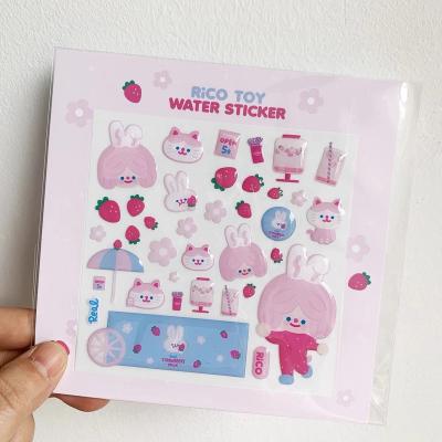 China Custom Cr Company Logo Ystal Dome 3D Waterproof Stick On Resin Rico Water Sticker Sheet Kawaii Stickers for sale