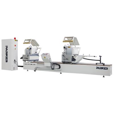 China Building Material Shops PLC Control Automatic Aluminum Profile Double Head Miter Saw For Window Door Production for sale