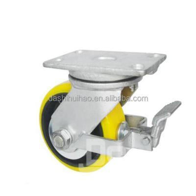 China 4 Inch Rigid Industrial Cart Wheels Workbench Swivel Locking Casters And Wheels for sale