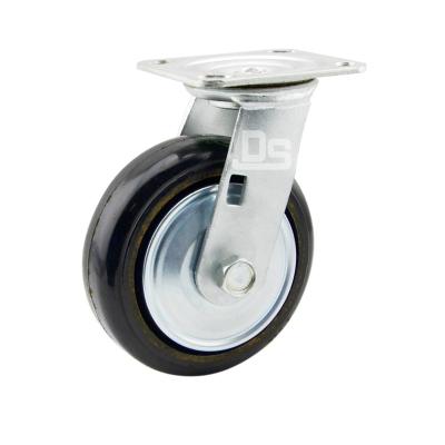 China Rigid Manufacturer For 4 Inch Medium Swivel Trash Bin Casters Heavy Duty Solid Rubber Wheels for sale