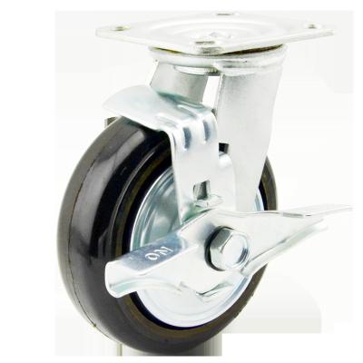 China Rigid Manufacturer Supply Staless Steel Medium Heavy Duty Rubber Caster Wheel for sale