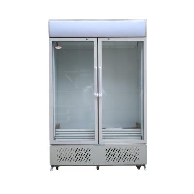 China Hot Sale LC-500F MAR 500L Single-temperature Double Door Vertical Gravity Showcase Beverage Cooler Display for sale