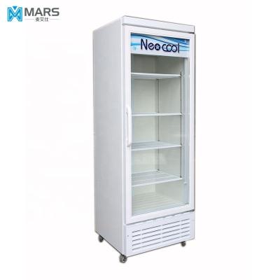 China Single-Temperature MARS Design Fan Cooling Glass Showcase For Home LC-370 370 Liters Commercial Upright Showcase/Display Cooler With Led Lights for sale