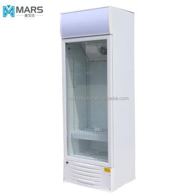 China Hot Sale LC-280F Model MARS Single-temperature Display Glass Showcase 280 Liter Commercial Vertical Showcase/Display Cooler/Beverage Cooler for sale