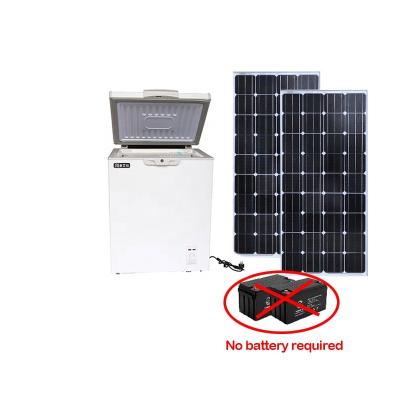 China 138 Liter Solar Solar Fridge Freezer No Battery Required for sale