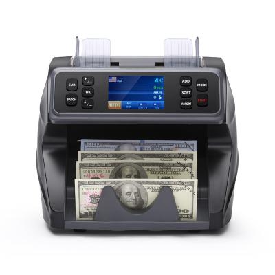 China Counting and Detecting Professional Multi Currency EUR USD Currency Money Banknote Counter Machine Bill Counter for sale