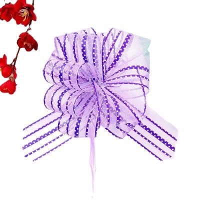 China / Creative Snow Gauze Gift Wrap Wedding Party Wedding Car Decoration Hand Pull Flower for sale