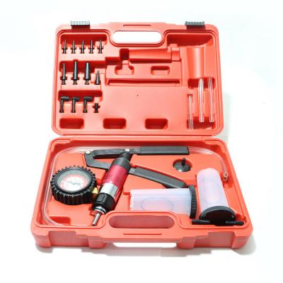 China Hot Selling Design Hand Vacuum Pump 2 In 1 21 Pcs Brake Bleeder Vacuum Pump Test Tuner Tool Kit for sale