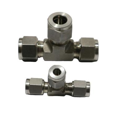 China Popular Hot Selling Stainless Steel 316 Tube Fitting Union Efficient Tee Pipe Fittings for sale