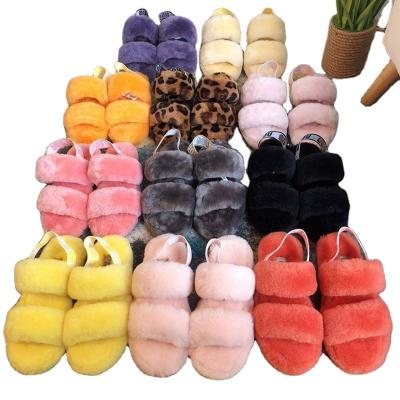 China Fashion trend spring and autumn wool anti slip women's indoor thick soled sandals slippers home shoes winter outdoor outdoor for sale