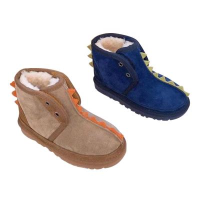 China Anti-Smell Fashion Dinosaur Kids Snow Boots Children Whip Warm Woolen Boots For Snow for sale