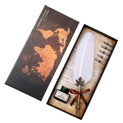 China office & School Pen IEFP-016Wholesale Dip Quill Pen Gift Box Vintage Refined Nib Quill Dip Pen for sale