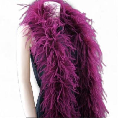 China For Party 3 Layers Ostrich Feather Trim Fabric Feather Boa Candle Boa For Necklace Decoration for sale