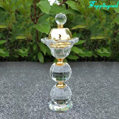 China Home Decoration Crystal Cut Bakhur Bakhoor Burner Madden Eid Ramadan Islamic Gift Arabic for sale