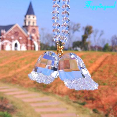 China Europe Clear Crystal Angel Wings Hanging Ornament For Car Decoration for sale