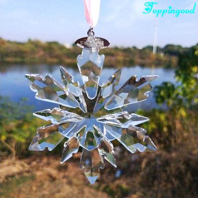 China Europe Clear Hanging Acrylic Crystal Snowflake For Wedding Decoration for sale