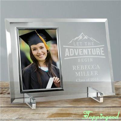 China Family Table Decoration Girl Picture Photo Smile Glass Frame For Kids Graduation Souvenir for sale