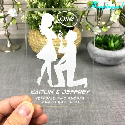 China Wedding Keepsake Making Proposal Acrylic Wedding Invitation Card For Wedding Favor for sale