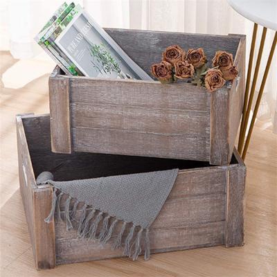 China Europe Factory Customize Rustic Decorative Fruit Vegetable Wooden Milk Box Crate Wine Storage Wooden Crate for sale