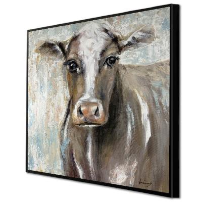 China Art Deco Oil Painting Animal Canvas Painting Cow Hand Painted Oil Paintings for sale