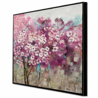 China Art Deco Rich Textured Acrylic Canvas Painting Flower Art For Home Decor for sale